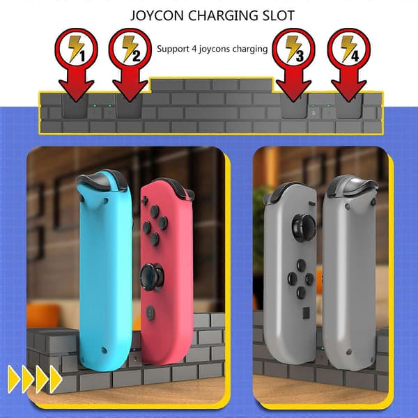 Ladeholder Spillkontroller Laderstativ for Switch Joy Con Oppbevaringshylle