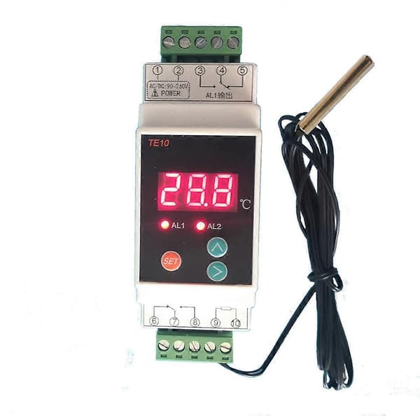Digital Temperaturregulator Skinnetermostat Justerbart Temperaturinstrument