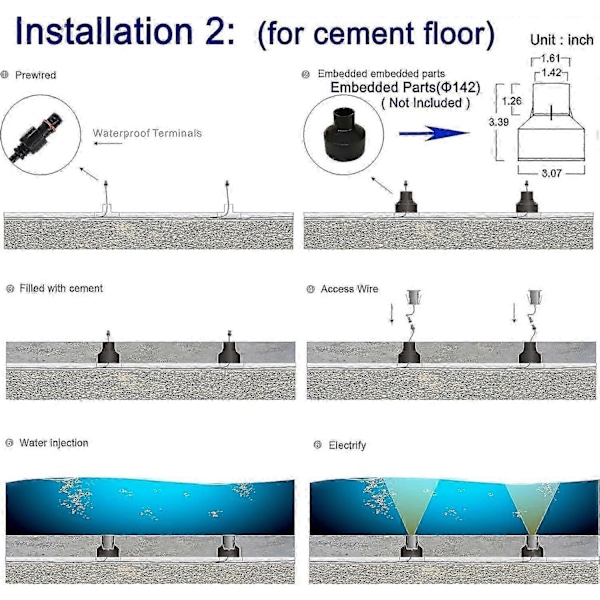 LED Undervands Pool Lys, 3W, IP68 Vandtæt, Rustfrit Stål Aluminium (Blå)