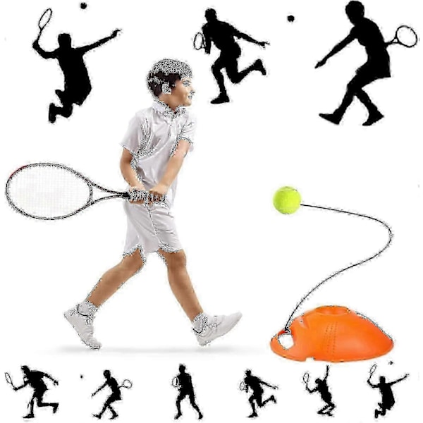 4 pakker tennis træningsbold med snor tennis træner bolde selvtrænings træner værktøj tennisbold træningsudstyr til tennistræner træning ex