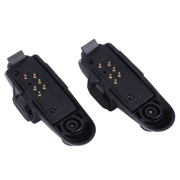 2 stk. Walkie Talkie 7-benet til 2-benet headsetadapter Bærbar o-headsetadapter til GP328 GP340