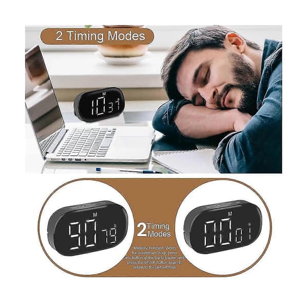 Digital Kjøkken Timer, Digital Timer Egg Timer, Digital Kjøkken Timer, Stoppklokke, Vekkerklokke, for