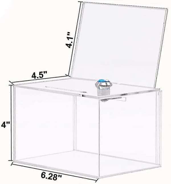 Akryl Displaybox med Skylt och Lås - Perfekt för Samlingar och Varor
