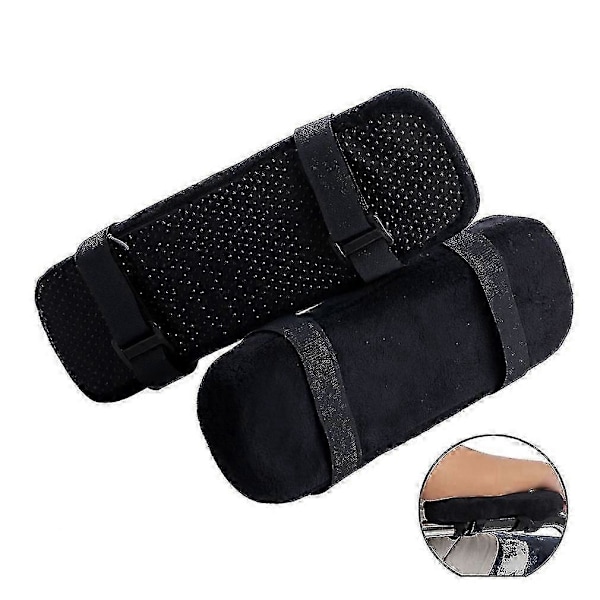 Extra Tjockt Stolsarmstöd Med Memory Foam Armstöd 2 Delar Stolsarmstöd (svart)