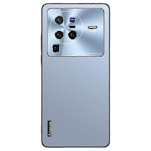 Kompatibelt för vivo X80 Pro 5G Anti-fingeravtryck Matt Anti-repa Aluminiumlegering Linsskydd Exakt Utskärning TPU+PC Telefonfodral LightBlue