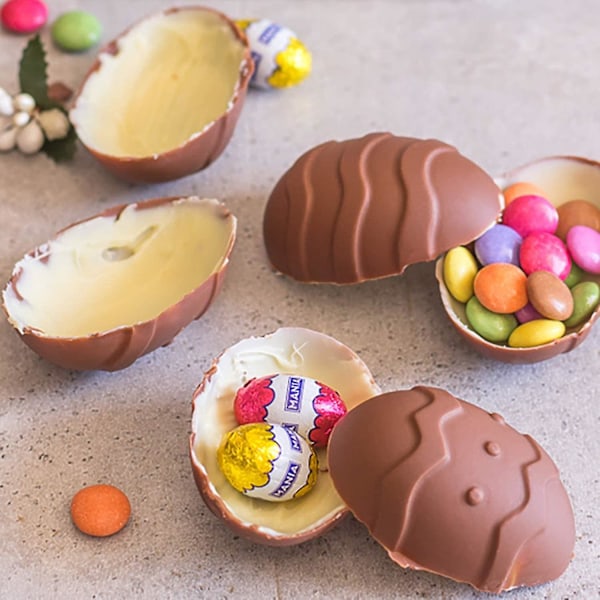 2 Pak Easter Æg Silikoneforme, 6 Hulrum Søde Easter Æg Form Silikone Slikform Bakke Til Easter Chokolade, Fest Jelly, Isterninger