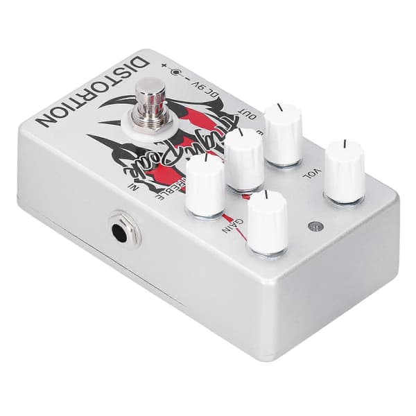 Distorpedal Elektronisk Gitar Høy Gain Effekt Effektor 9V DC Musikkinstrument Tilbehør