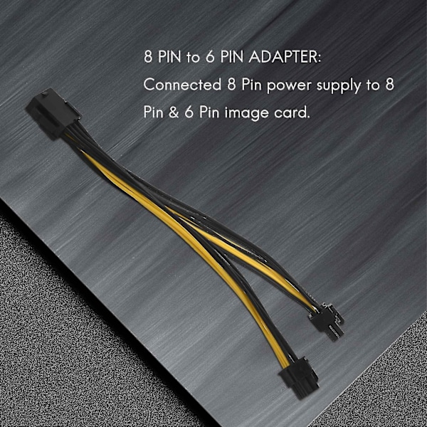 Pcie 8 Pin - 2 X 8 Pin (6+2) Pci -sovitinvirtajohto Pcie Y -jakajajohdon jatkojohto 8 tuumaa (4