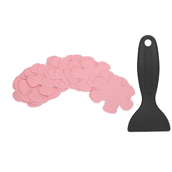 20 st 10 cm Halkskyddande Badkarsdekaler Blomformade Säkerhetsdekaler för Badrum Dusch Halkskydd Självhäftande Dekaler med Skrapa Rosa Blommor