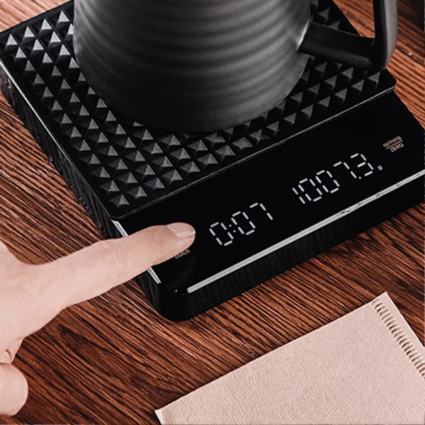 Automatisk Elektronisk Våg Hög Noggrannhet ABS Inbyggd Auto Timer LED-Skärm Mini Våg Restaurangtillbehör