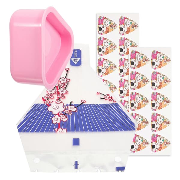 1 Set Onigiri Form Risboll Förpackningar Triangel Sushi Form Japanska Onigiri Påsar