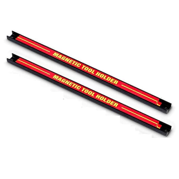 Set med 2 magnetiska stänger, 30 cm, 10 kg, Röd