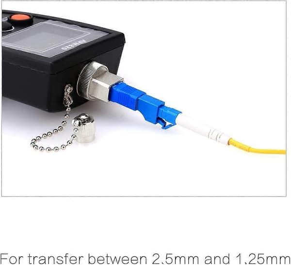 Fiberoptisk adapter, SC han/LC hun, Hvid/Blå