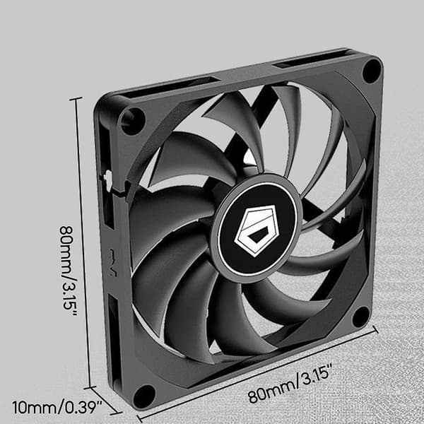 Computer Køleplade Køler Radiator 8cm PWM Køleventilator til Stationær PC Kabinet - Ventilator