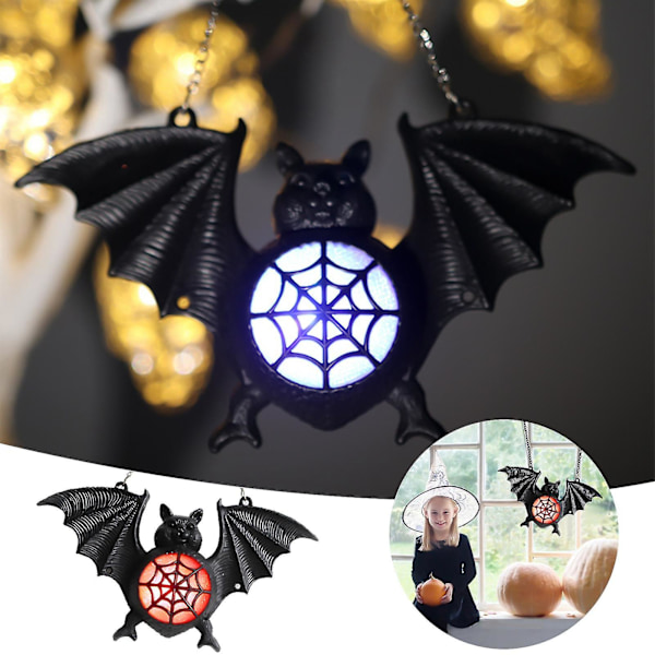 Sesong- og høytidsdekorasjoner Halloween Lysende Flaggermus Lys Ny Fargerik Gradient Plast Flaggermus Anheng Spøkelsesfestival Dekorrekvisitter Flaggermus Q