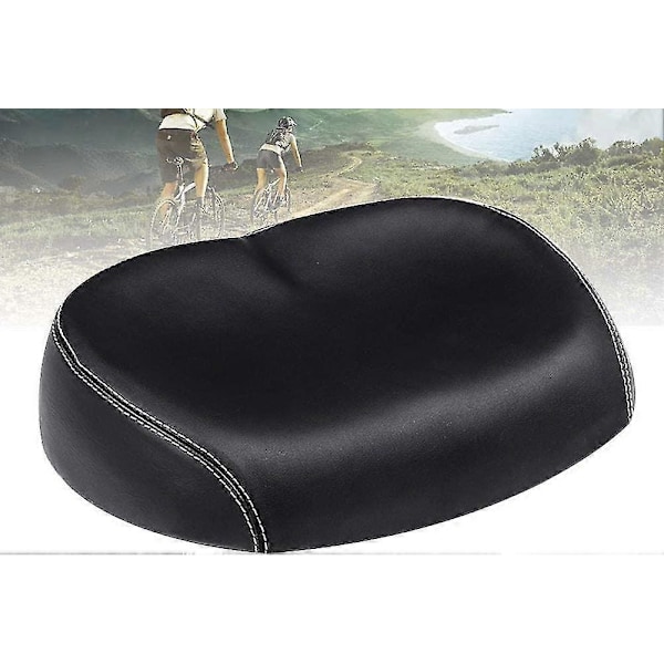 Sadell uden næse med komfortabelt bredt design og memory foam-polstring til de fleste cykler