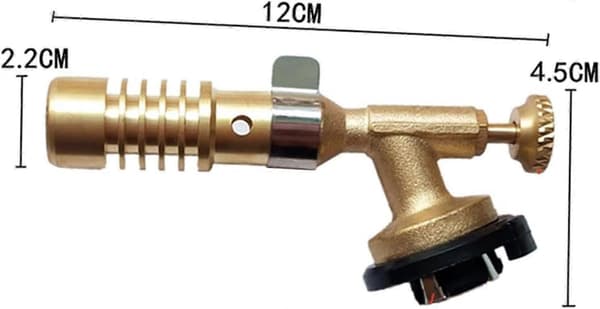 Gassloddebolt, Sunmostar, Messing/Kobber, 12 cm, Gullfarget