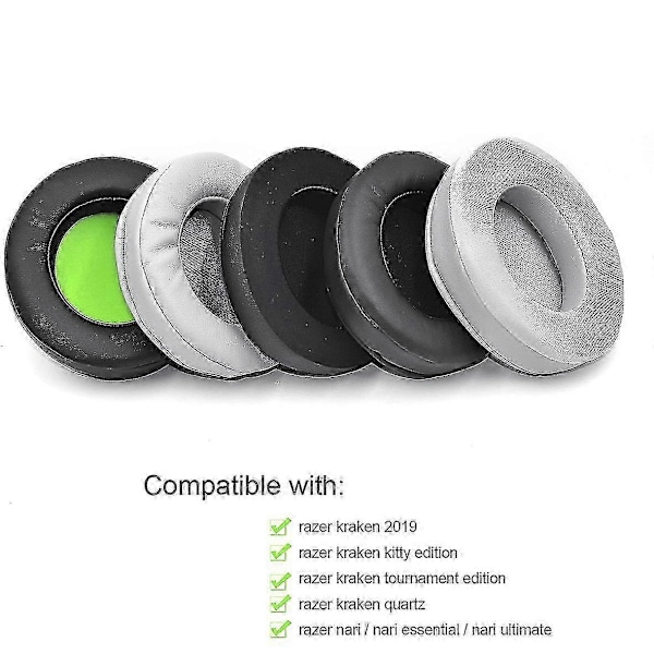1 par ørepuder kompatible med Razer Kraken 2019 / Kitty Edition/tournament/quartz/nari Essential