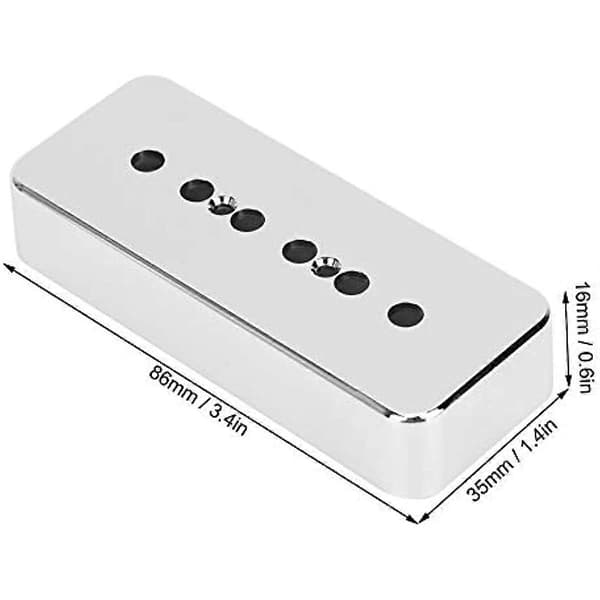 2 st gitarrpickup-skydd P90 Soapbar Pickup-skydd Silver Kromplätering ABS musikinstrumenttillbehör för elgitarr