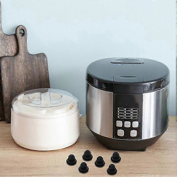 6 stk. Gummifødder Små Gummifødder Udskiftning af Gummifødder Reservedele til Slow Cooker Ris Koger Udskiftningsfødder Ris Koger Fødder Udskift