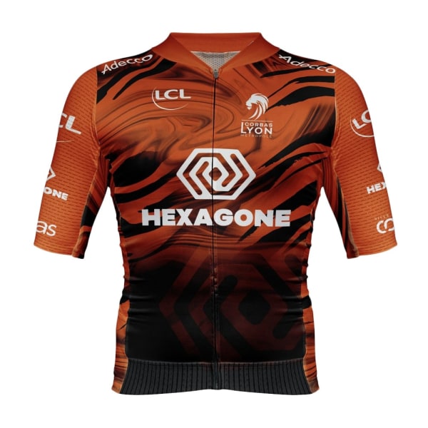 Maillot Hexagone Corbas Lyon Métropole 2023 Cykeltröja Herr Kortärmade Kläder Road Bike Shirts Kostym Cykel Bib ShortsMTB 1 XL