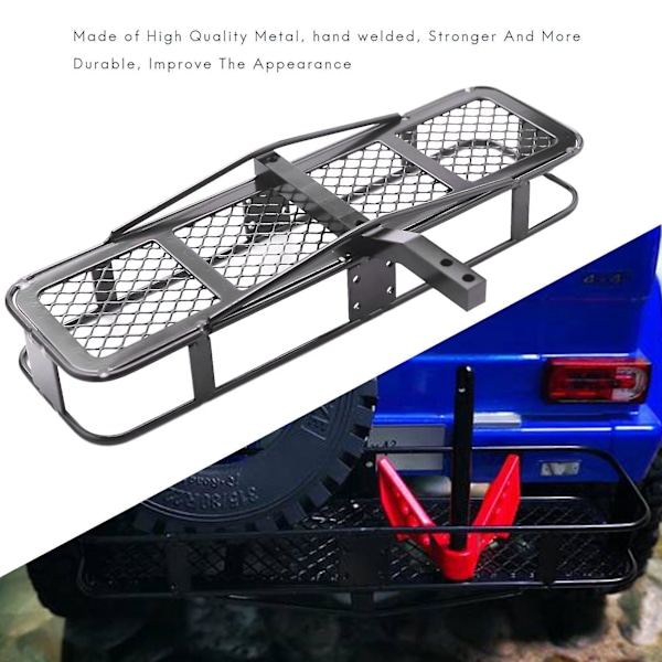 Bakre stötfångare i metall med dragkrok för 1/10 Rc Crawler Axial Scx10 90046 Scx10 Iii Axi03007 Trx4 D90