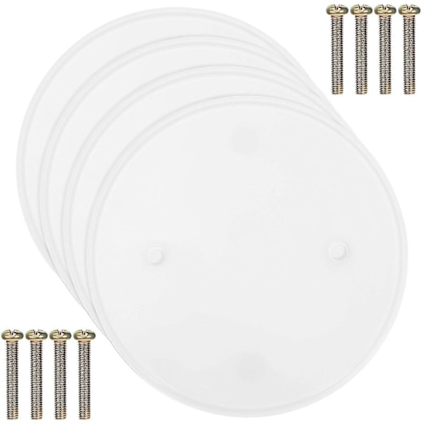 4 stk. Dekselplater for takhull, runde dekkplater, sirkulære takdeksler, flate dekkplater, runde deksler for elektriske bokser