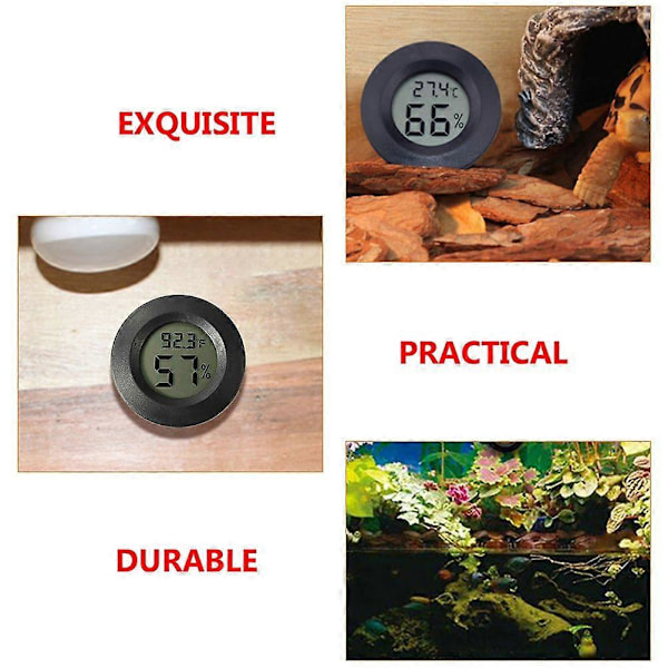 7 stk. Mini Hygrometer Termometer Elektronisk Fugtigheds Temperaturmåler til Terrarium