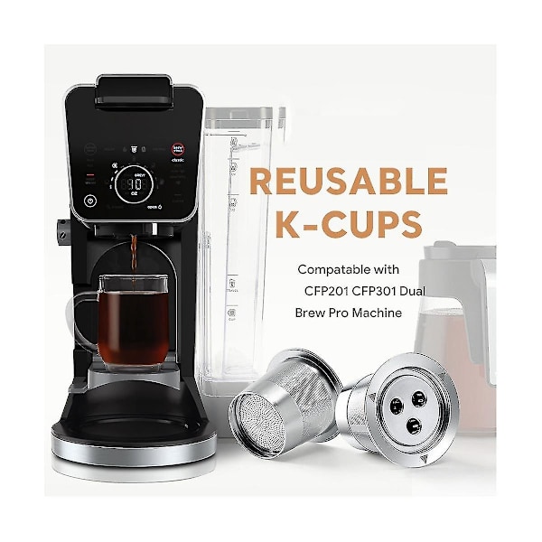 For Ninja Cfp201 Cfp301 Kaffemaskin Tre-hulls K Cup Sirkulasjon Kaffekapsel i Rustfritt Stål