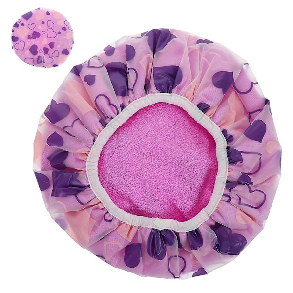 Hiussuoja Suihkuun Uudelleenkäytettävä Vedenpitävä Suihkumyssy Pyyhe Kangas Naisille Kylpy Spa 29.00X29.00X0.30CM Suojaa Kiharat Hiukset 1kpl