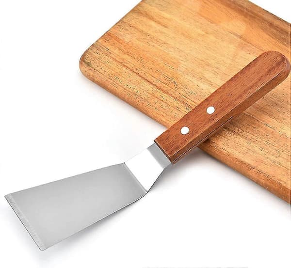 Jernplade Spade Køkken Multifunktionel Rustfrit Stål Bøfspade (brun) (2 stk) yu