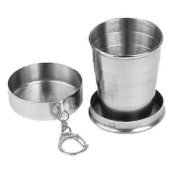 Mugg Rostfritt Stål Hopfällbar Vatten Campingmugg Utomhus 75ml Vikbar Set Lock (1st) yu