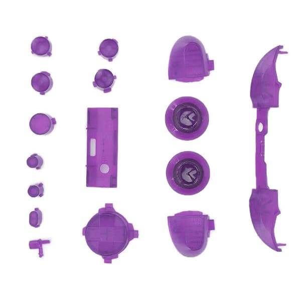 Full Buttons Mod Kits Trigger Full Trigger Module Set for XBOX Series X for XBOX Series S Controller Gjennomsiktig Lilla