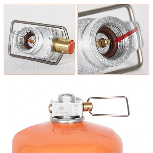 Camping Gassparer Påfyllingsomformer / Skifter — Flat Gassbeholder Påfyllingsadapter og Ventil — Gull