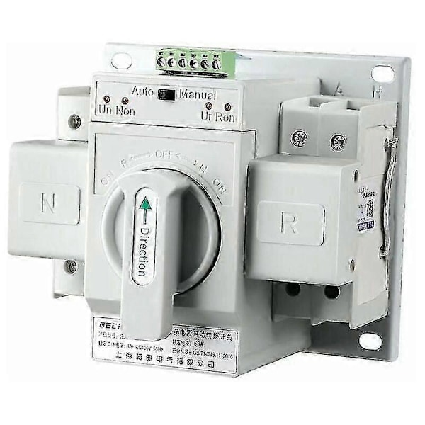 Automatisk omkopplare - 1st 220v 63a 2P dubbel ström automatisk omkopplare min