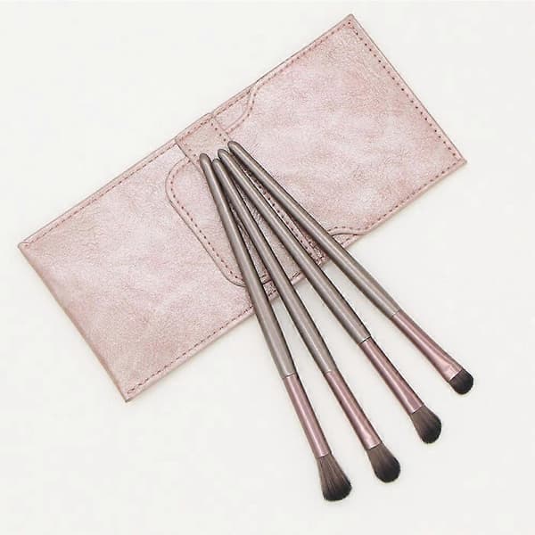 4 st Sminkborstar Set Ögonskuggsborste Ögonmakeupverktyg (Rosa)