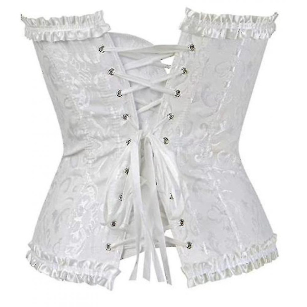 Tflycq Sexy Corsets Mekot naisille Plus Size -asu Overbust Burlesque korsetti ja minihame Set Tutu Corselet white 4XL