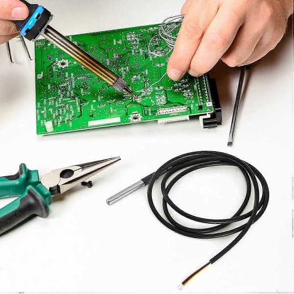 DS18B20 Temperaturprobe Sensor - Sæt med 2 Vandtætte DS18B20 Rustfri Stål Sensorer Edition d