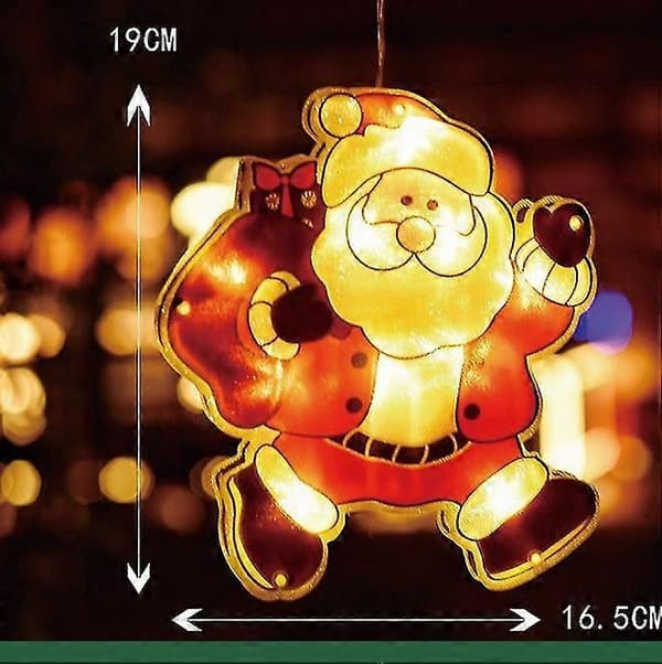 Sett med 6 Julevindusdekorasjonslys, Julevinduslysgirlander, Julelys Christm