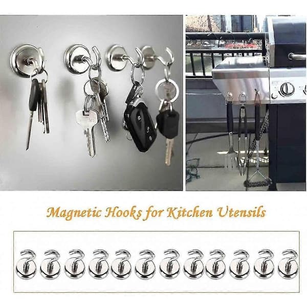 12 st Magnetiska Krokar, Extra Stark Magnet, för Tak FCF