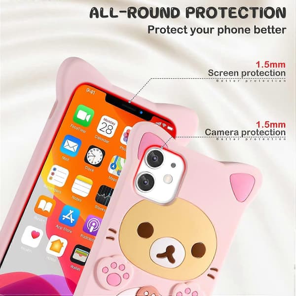 for Pink Bear deksel til iPhone 11 Pro Max