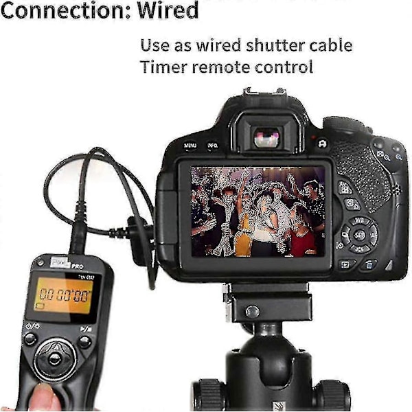 Tw-283 Dc2 Digital Trådlös Fjärrkontroll Intervalltimer Kabelutlösare Fjärrutlösare Med Timer För Nikon Kameror Ny-ZZY