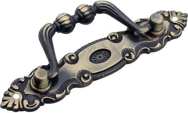 Sæt med 4 møbelgreb, Zinklegering, 105 x 26 mm, Bronze