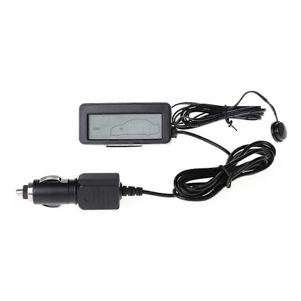 Mini Digital Bil LCD Display Indendørs Udendørs Termometer til DC 12V til Køretøjer