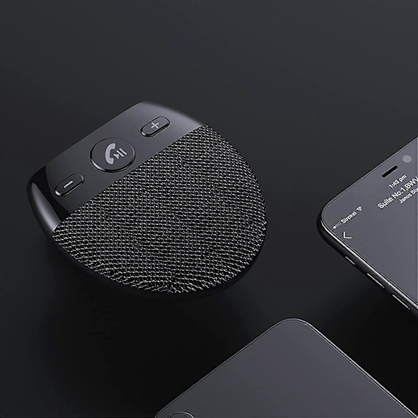 Bluetooth-autopuhelin visiiripidikkeellä, langaton kaiutinpuhelin, musiikkisoitin, autosarja handsfree-puheluihin, kestävä musta