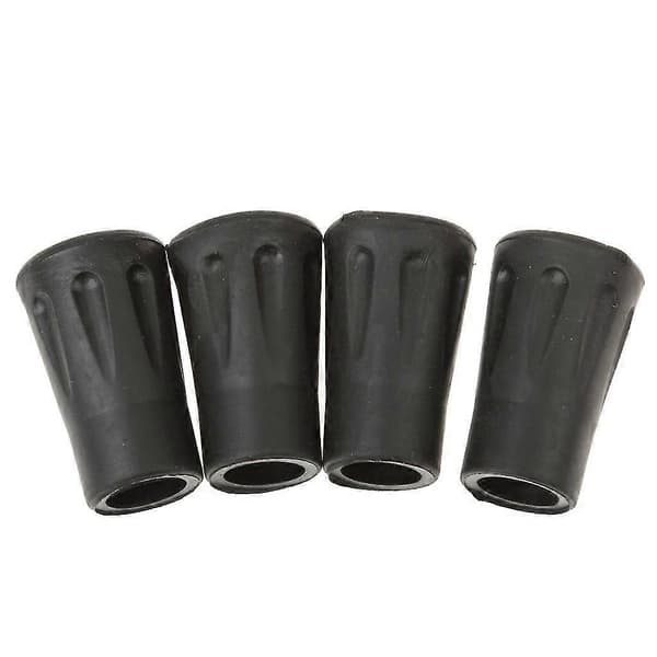4 stk. Erstatningsgummitupper for turstaver, vandrestaver, 4 cm