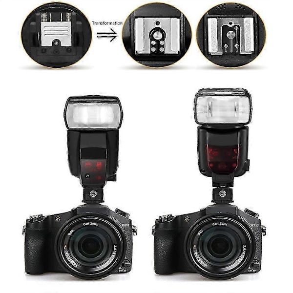 TF-334 Blitsskoadapter for å konvertere Sony Mi A7 A7S A7SII A7R A7II A9 A6300-kamera til Canon Nikon-blits