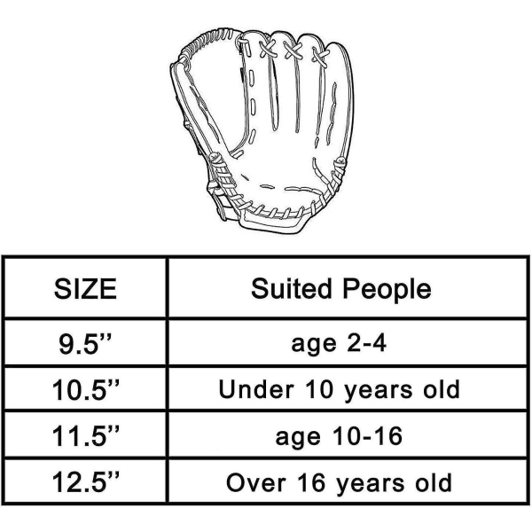 Baseball-käsineet, softball-käsineet, lasten urheilukäsineet 11.5 inch