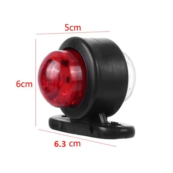 Hvide + Røde Trailer Positionslys 2-pak 12V-24V LED - Stor Værdi Gave (Sort)