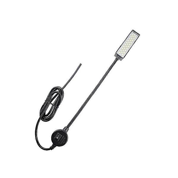1 stk. Symaskine LED-lys med magnetisk montering, energibesparende lampe med EU-stik (sort)